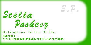 stella paskesz business card